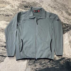 686 Smarty Technology Fleece Jacket Mens Medium Gray Thumbhole Sleeve Full Zip